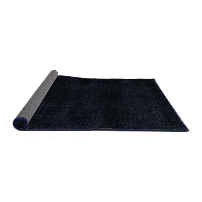 Sideview of Abstract Dark Slate Gray Green Modern Rug, abs4403
