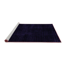 Sideview of Machine Washable Abstract Purple Modern Area Rugs, wshabs4403pur