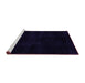 Sideview of Machine Washable Abstract Purple Modern Area Rugs, wshabs4403pur