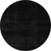 Round Abstract Gray Modern Rug, abs4403gry