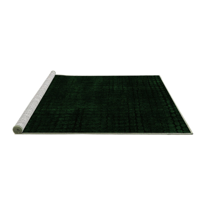 Sideview of Machine Washable Abstract Green Modern Area Rugs, wshabs4403grn