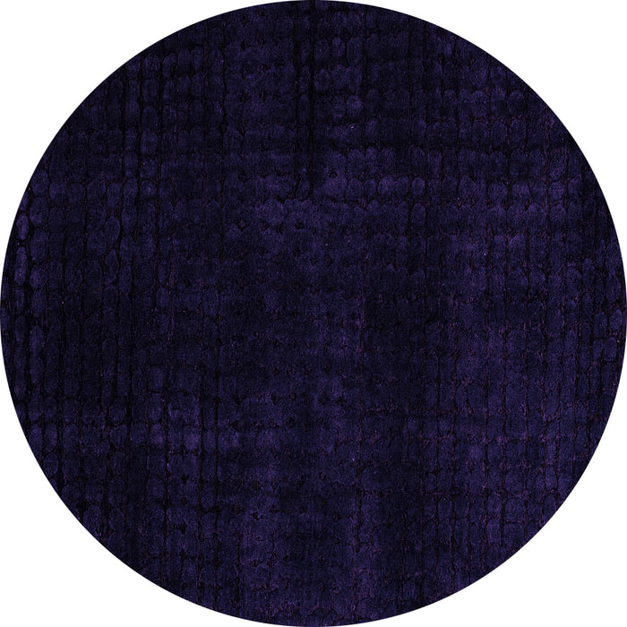Round Machine Washable Abstract Purple Modern Area Rugs, wshabs4403pur