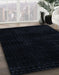 Abstract Dark Slate Gray Green Modern Rug in Family Room, abs4403