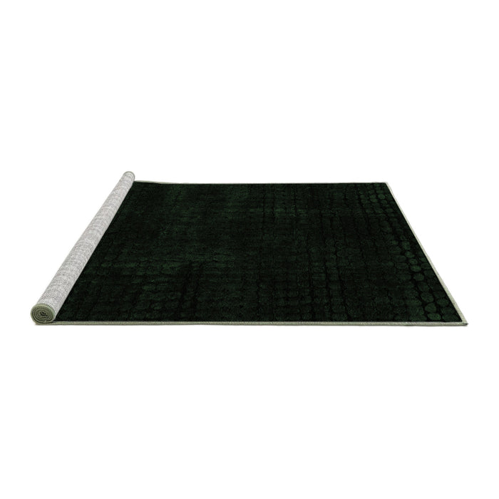 Sideview of Machine Washable Abstract Emerald Green Modern Area Rugs, wshabs4403emgrn