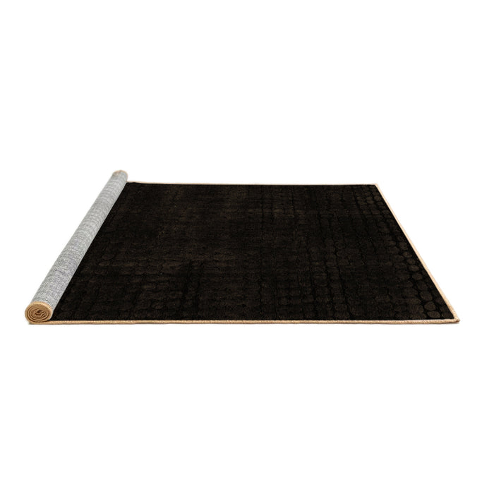 Sideview of Machine Washable Abstract Brown Modern Rug, wshabs4403brn