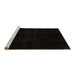 Sideview of Machine Washable Abstract Brown Modern Rug, wshabs4403brn