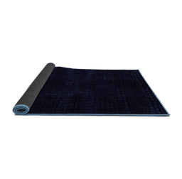 Sideview of Abstract Blue Modern Rug, abs4403blu