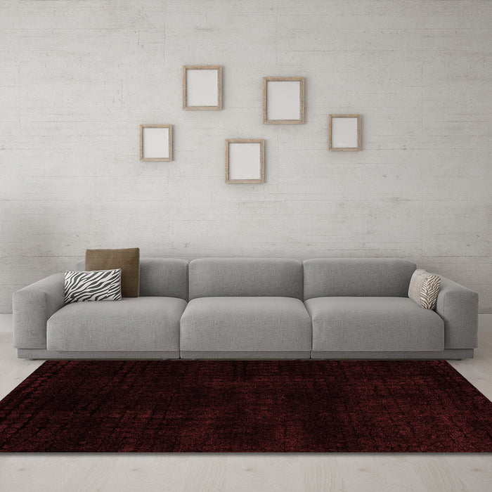 Modern Red Washable Rugs