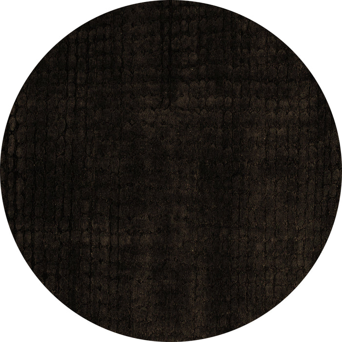 Round Abstract Brown Modern Rug, abs4403brn