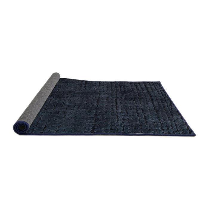 Sideview of Abstract Dark Slate Gray Green Modern Rug, abs4404