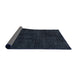 Sideview of Abstract Dark Slate Gray Green Modern Rug, abs4404