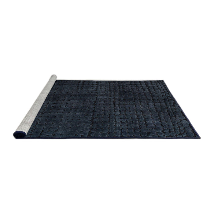 Sideview of Machine Washable Abstract Dark Slate Gray Green Rug, wshabs4404