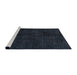 Sideview of Machine Washable Abstract Dark Slate Gray Green Rug, wshabs4404