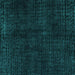 Square Abstract Turquoise Modern Rug, abs4404turq