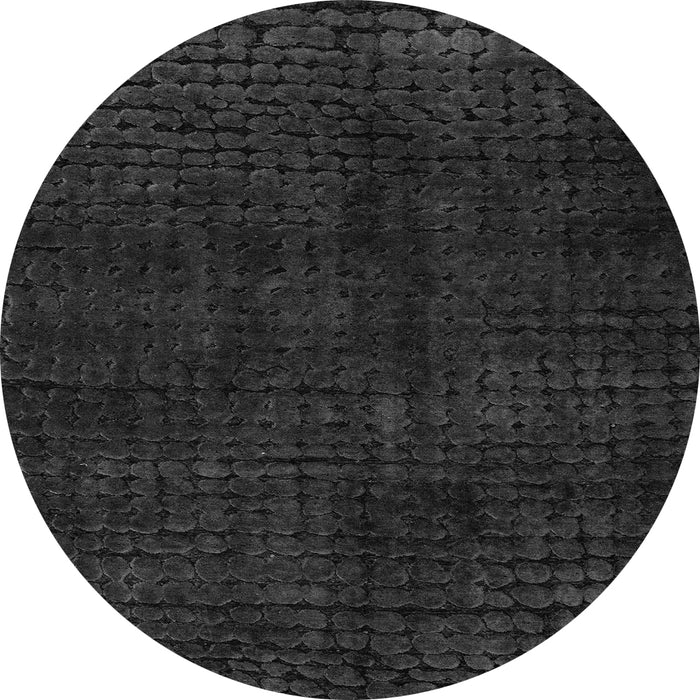 Round Machine Washable Abstract Gray Modern Rug, wshabs4404gry