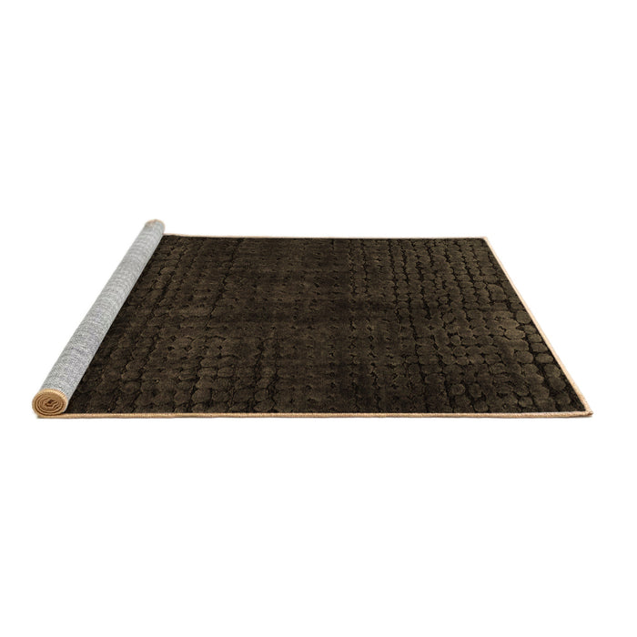 Sideview of Machine Washable Abstract Brown Modern Rug, wshabs4404brn