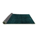 Sideview of Abstract Turquoise Modern Rug, abs4404turq