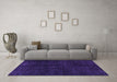 Machine Washable Abstract Purple Modern Area Rugs in a Living Room, wshabs4404pur