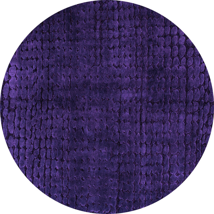 Round Abstract Purple Modern Rug, abs4404pur