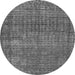 Round Machine Washable Abstract Gray Modern Rug, wshabs4405gry