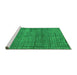 Sideview of Machine Washable Abstract Green Modern Area Rugs, wshabs4405grn