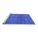 Sideview of Machine Washable Abstract Blue Modern Rug, wshabs4405blu