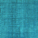 Square Abstract Turquoise Modern Rug, abs4405turq