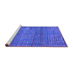 Sideview of Machine Washable Abstract Purple Modern Area Rugs, wshabs4405pur