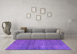 Machine Washable Abstract Pink Modern Rug in a Living Room, wshabs4405pnk