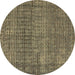 Round Abstract Brown Modern Rug, abs4405brn