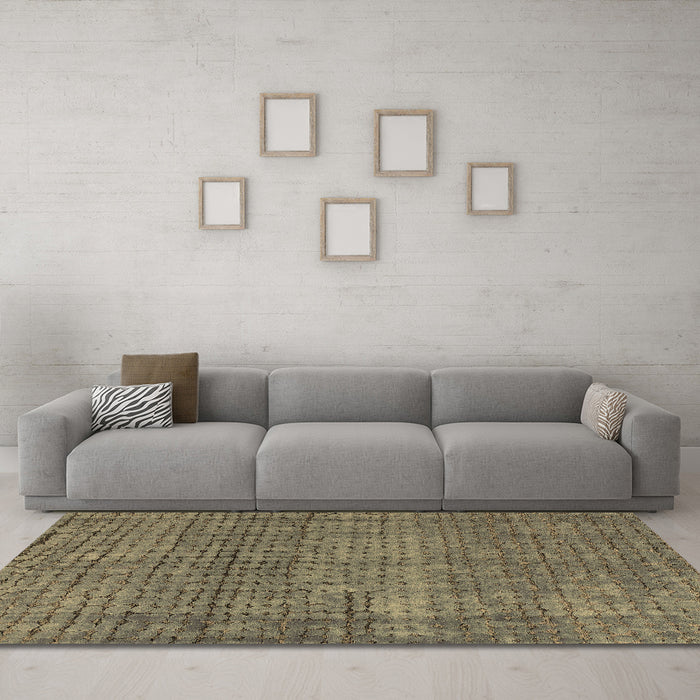 Machine Washable Abstract Brown Modern Rug in a Living Room,, wshabs4405brn