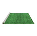 Sideview of Machine Washable Abstract Emerald Green Modern Area Rugs, wshabs4405emgrn