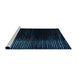 Sideview of Machine Washable Abstract Black Rug, wshabs4406