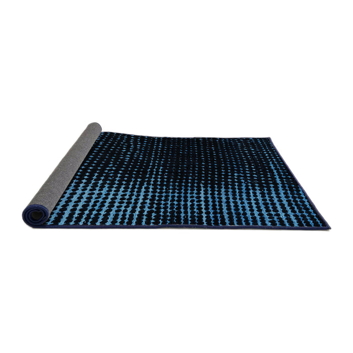 Sideview of Abstract Black Modern Rug, abs4406