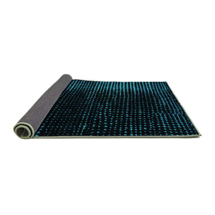 Sideview of Abstract Turquoise Modern Rug, abs4406turq
