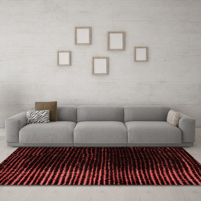 Modern Red Washable Rugs