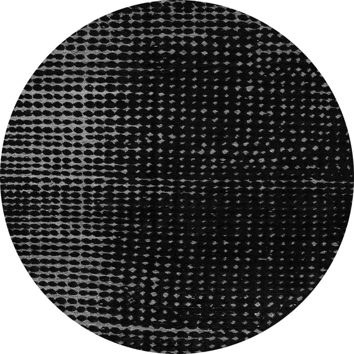 Round Abstract Gray Modern Rug, abs4406gry