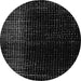 Round Abstract Gray Modern Rug, abs4406gry