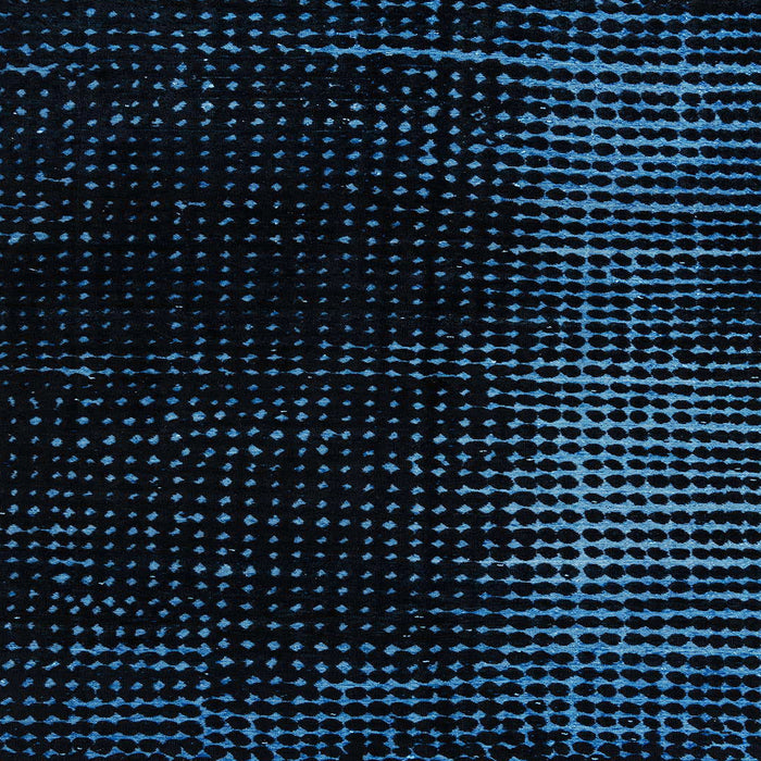 Square Abstract Black Modern Rug, abs4406