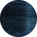 Round Abstract Black Modern Rug, abs4406