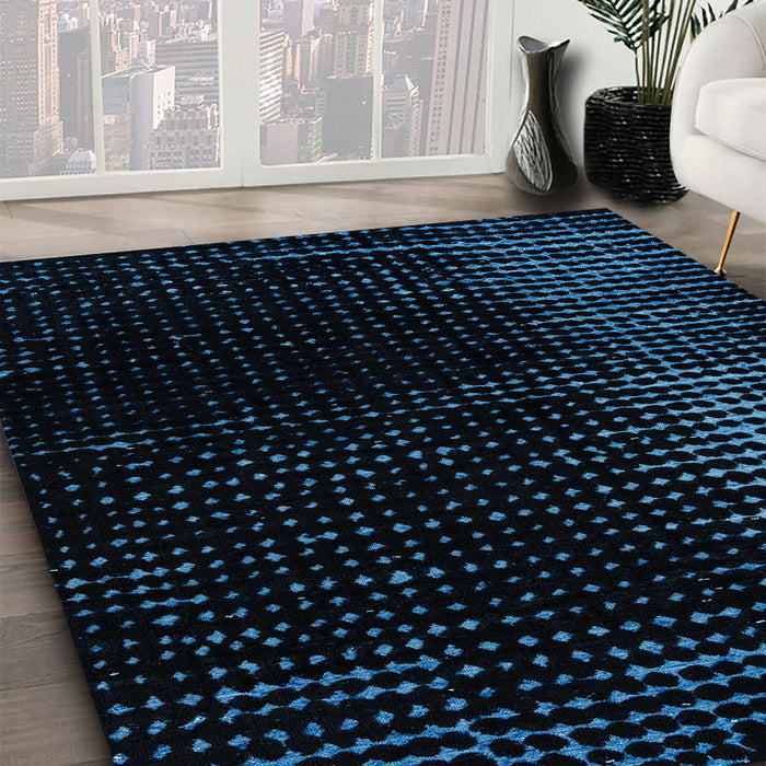 Machine Washable Abstract Black Rug in a Family Room, wshabs4406