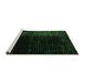 Sideview of Machine Washable Abstract Emerald Green Modern Area Rugs, wshabs4406emgrn