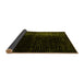 Sideview of Abstract Yellow Modern Rug, abs4406yw