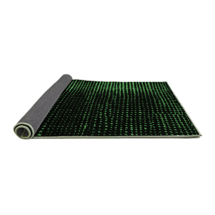 Sideview of Abstract Emerald Green Modern Rug, abs4406emgrn