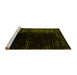 Sideview of Machine Washable Abstract Yellow Modern Rug, wshabs4407yw