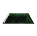 Sideview of Machine Washable Abstract Emerald Green Modern Area Rugs, wshabs4407emgrn