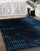 Machine Washable Abstract Black Rug in a Family Room, wshabs4407