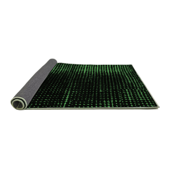 Sideview of Abstract Emerald Green Modern Rug, abs4407emgrn