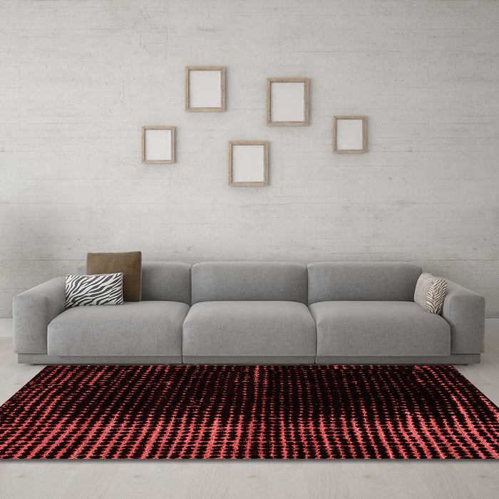 Modern Red Washable Rugs
