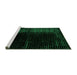 Sideview of Machine Washable Abstract Green Modern Area Rugs, wshabs4407grn